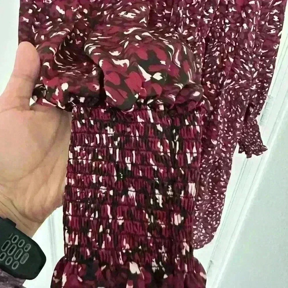 Eloquii Elements Floral Satin Dress with Ruffle Yoke size 22/24 - Picture 6 of 11